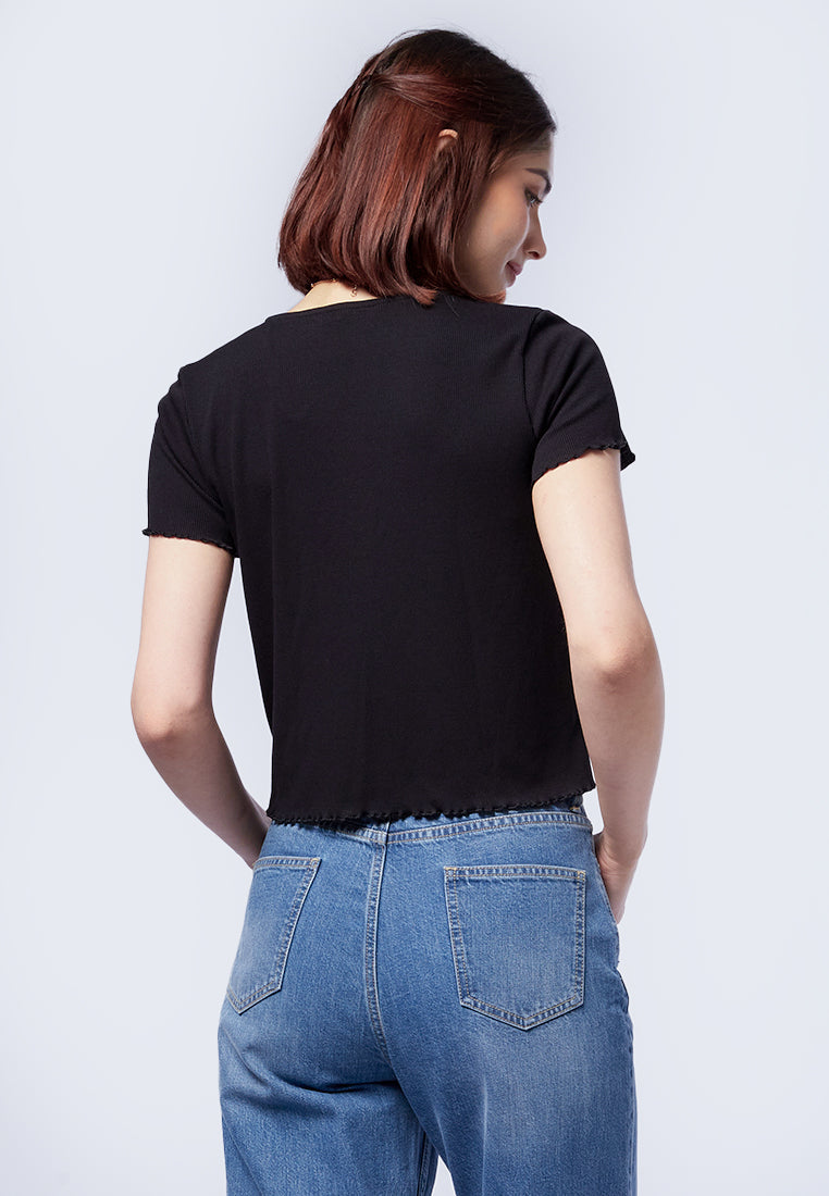 Button Up Short Sleeve Top
