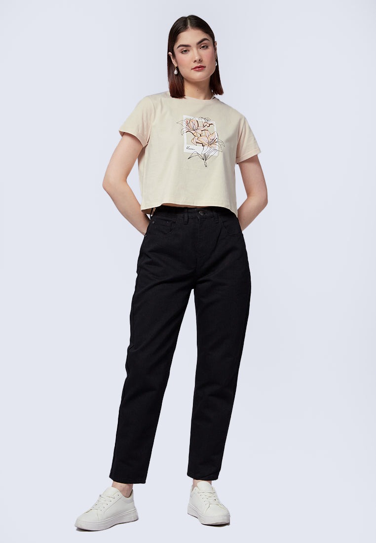 Short Sleeve Graphic Crop T-Shirt