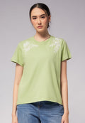 Embroidered Drop Shoulder T-Shirt