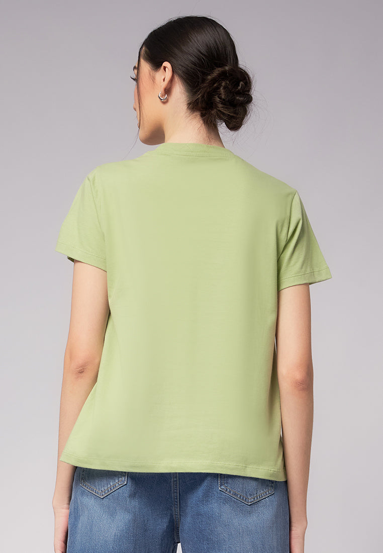 Embroidered Drop Shoulder T-Shirt