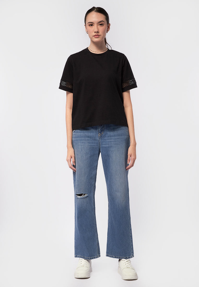 Short Sleeve T-Shirt with Trim Details