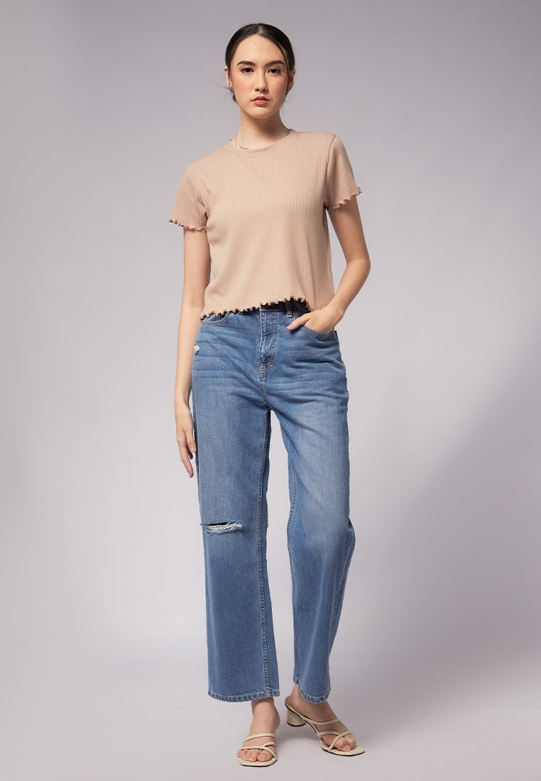 Short Sleeve Knit Top