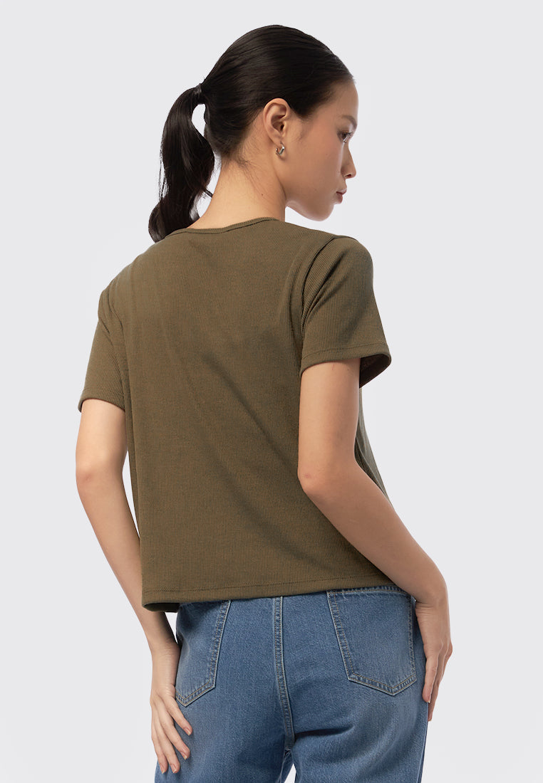 V-Neck Short Sleeve Top