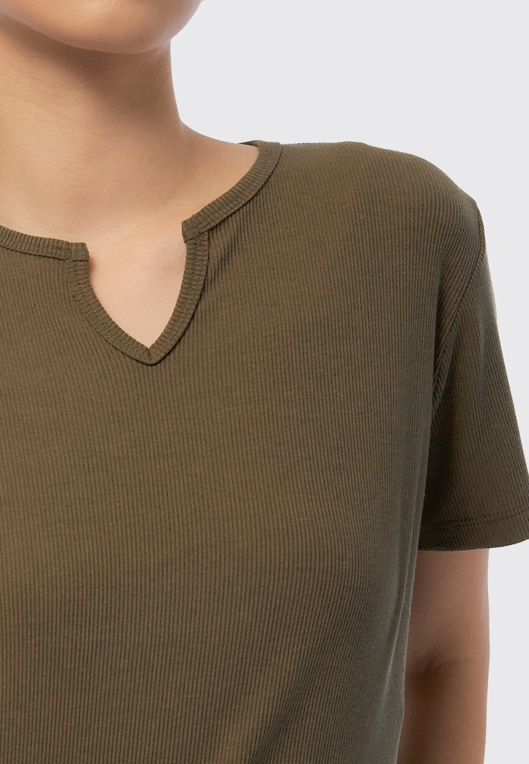 V-Neck Short Sleeve Top