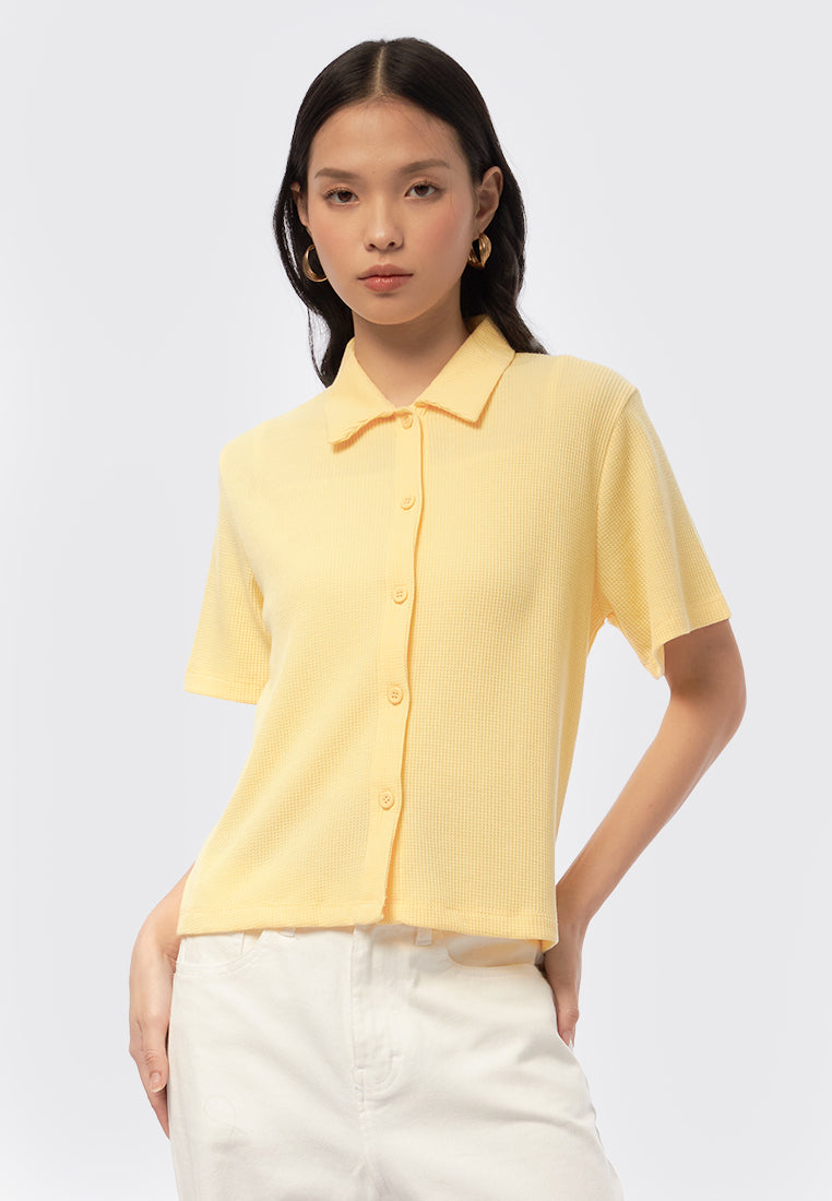 Short Sleeve Waffle Top
