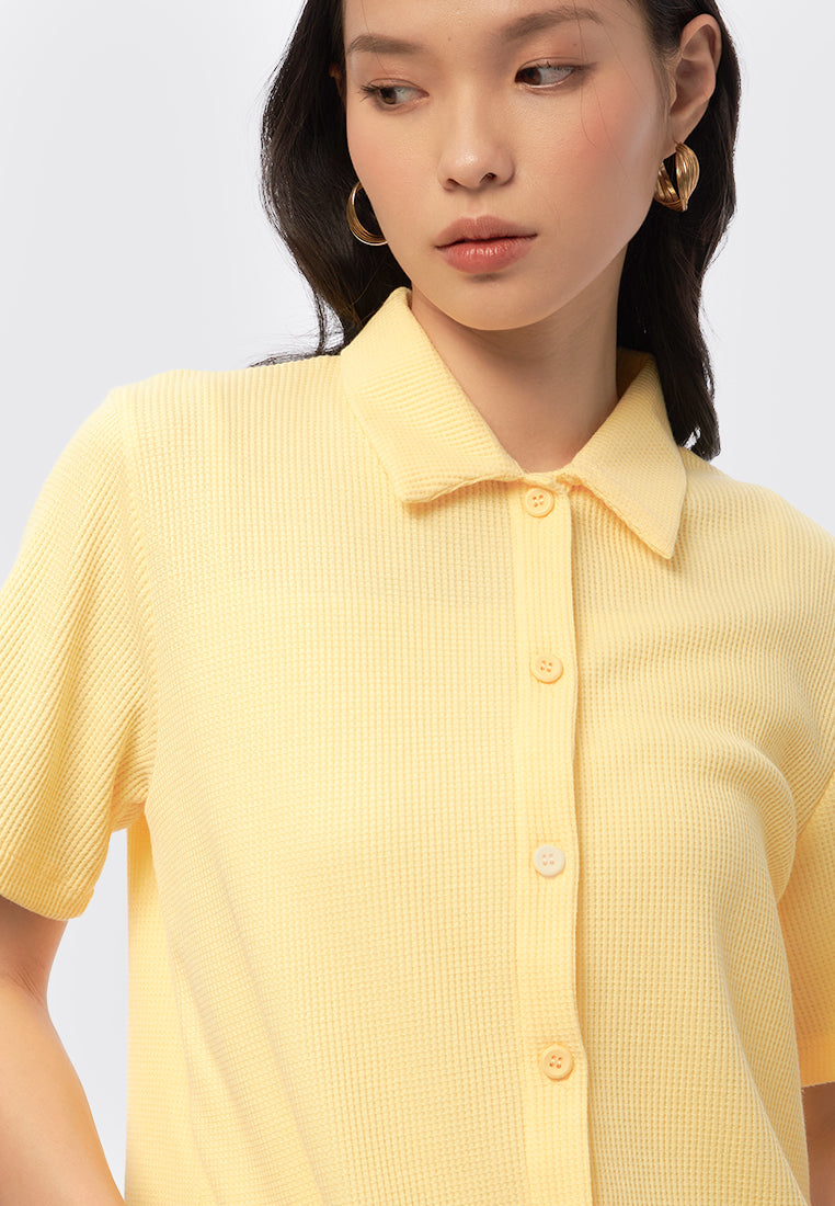 Short Sleeve Waffle Top