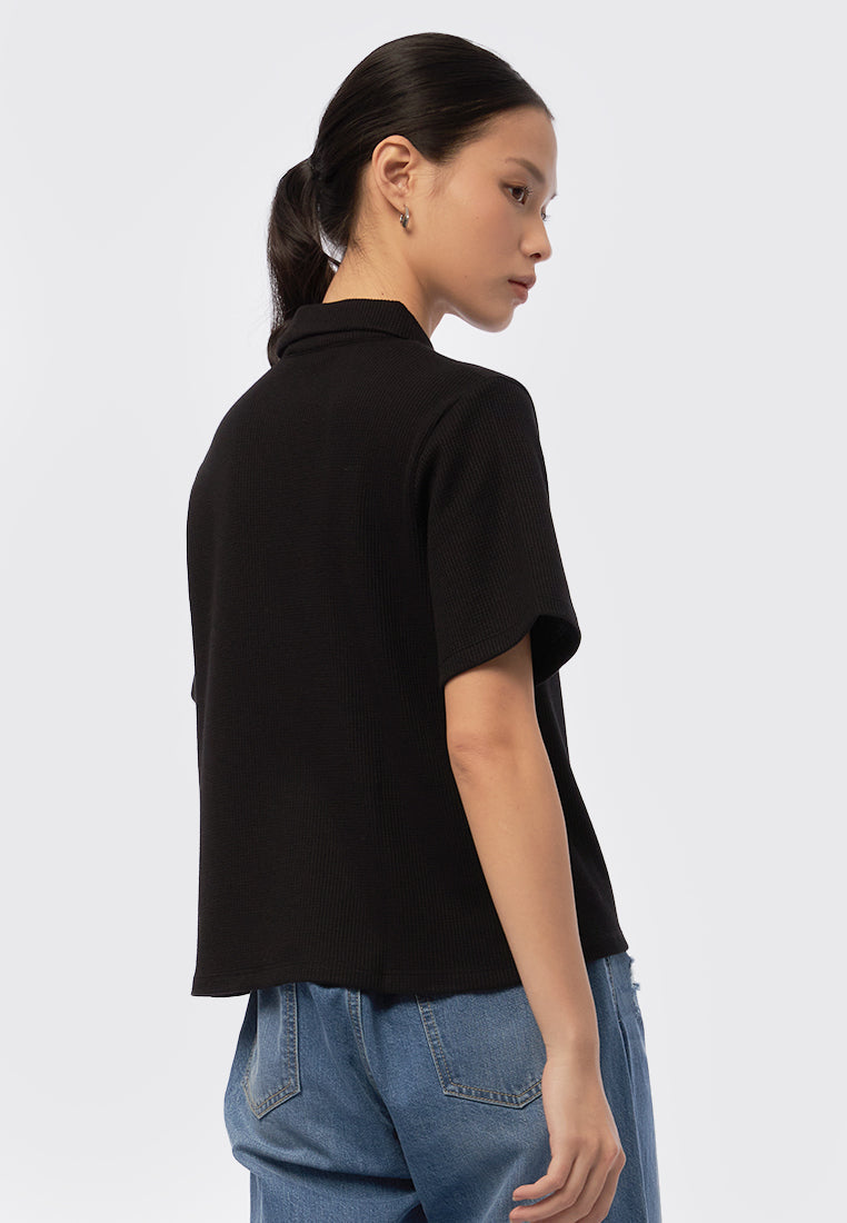 Short Sleeve Waffle Top
