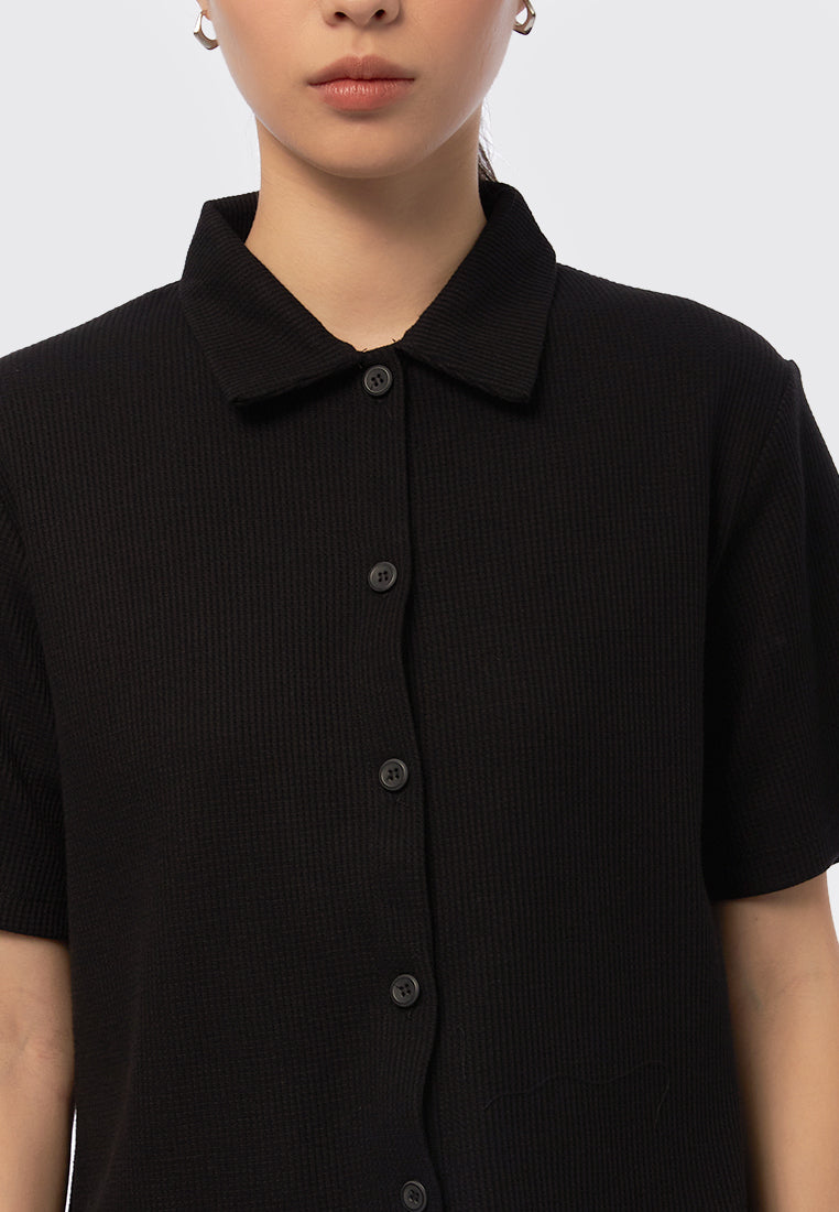 Short Sleeve Waffle Top