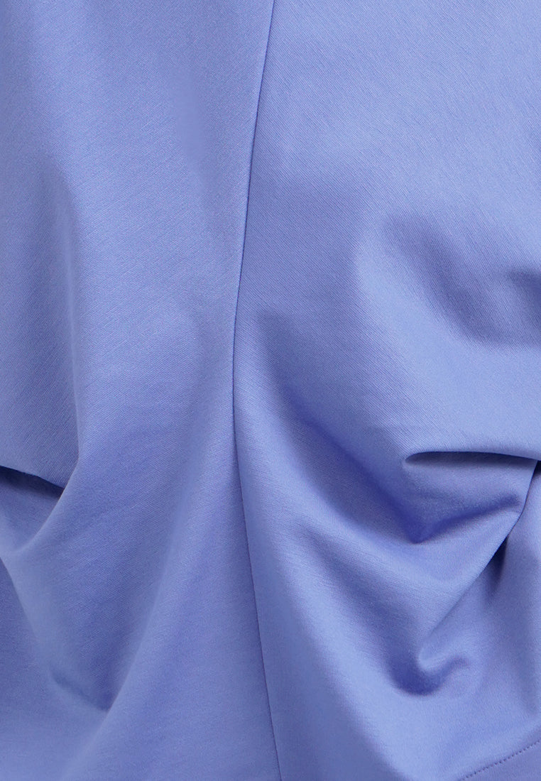 Drape-Waist Short Sleeve Top