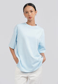 Oversized Scuba Short Sleeve T-Shirt Light Blue