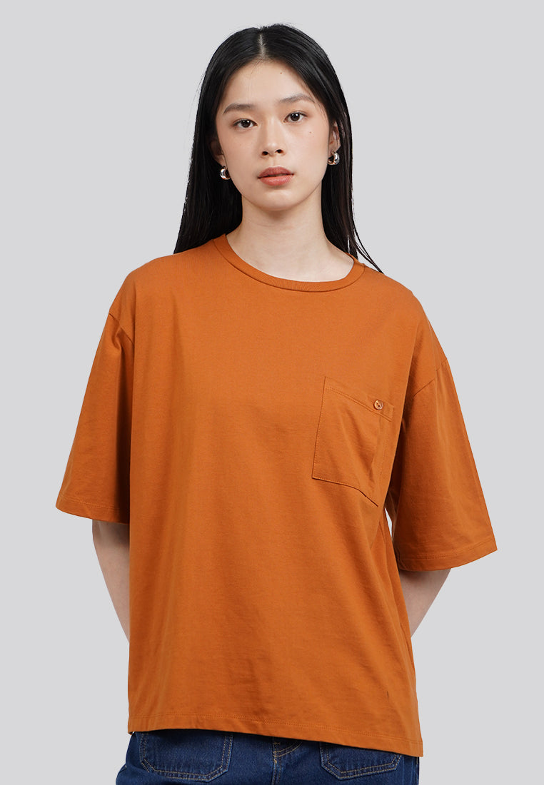 Oversized Short Sleeve T-Shirt with Pocket