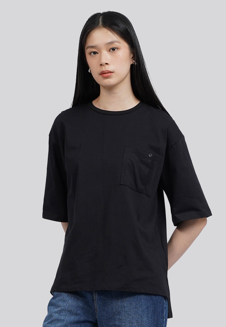 Oversized Short Sleeve T-Shirt with Pocket