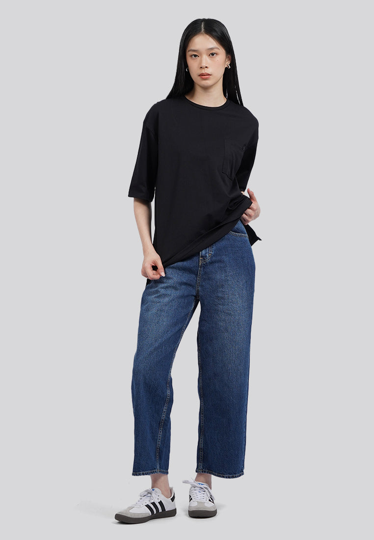 Oversized Short Sleeve T-Shirt with Pocket
