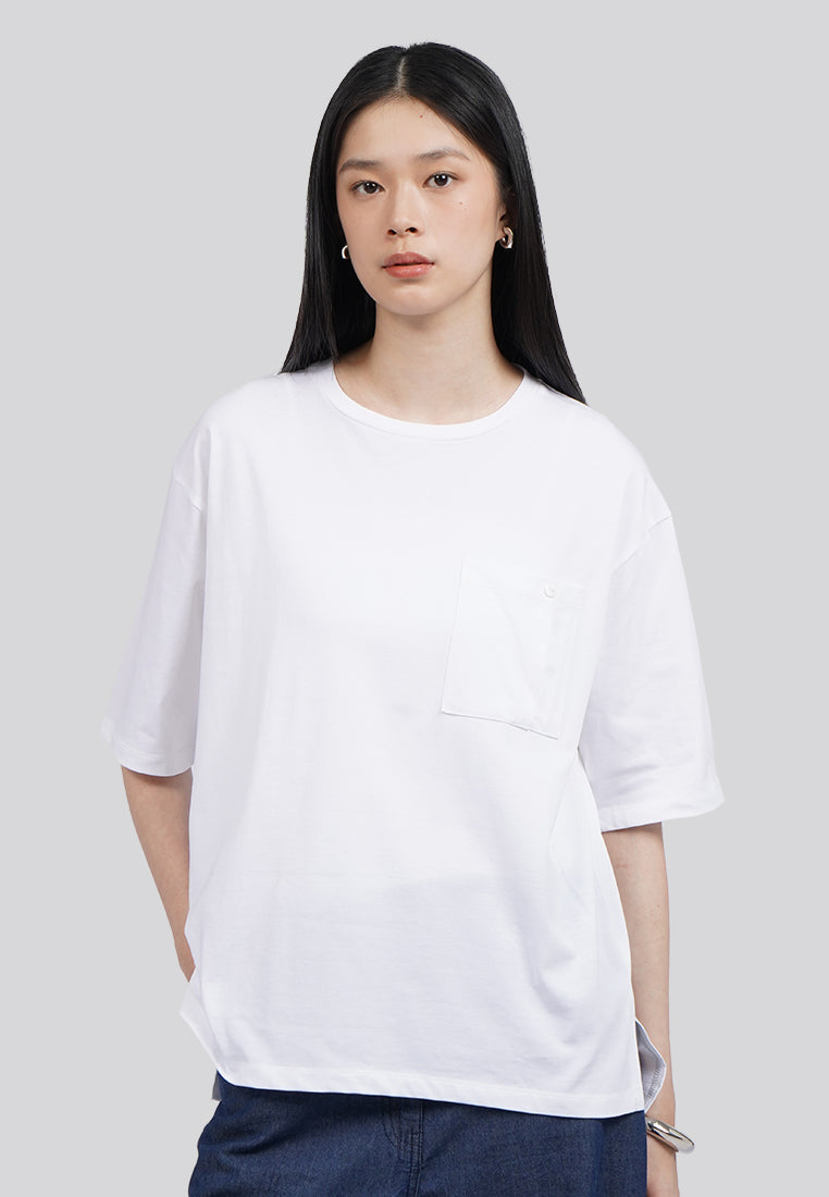 Oversized Short Sleeve T-Shirt with Pocket