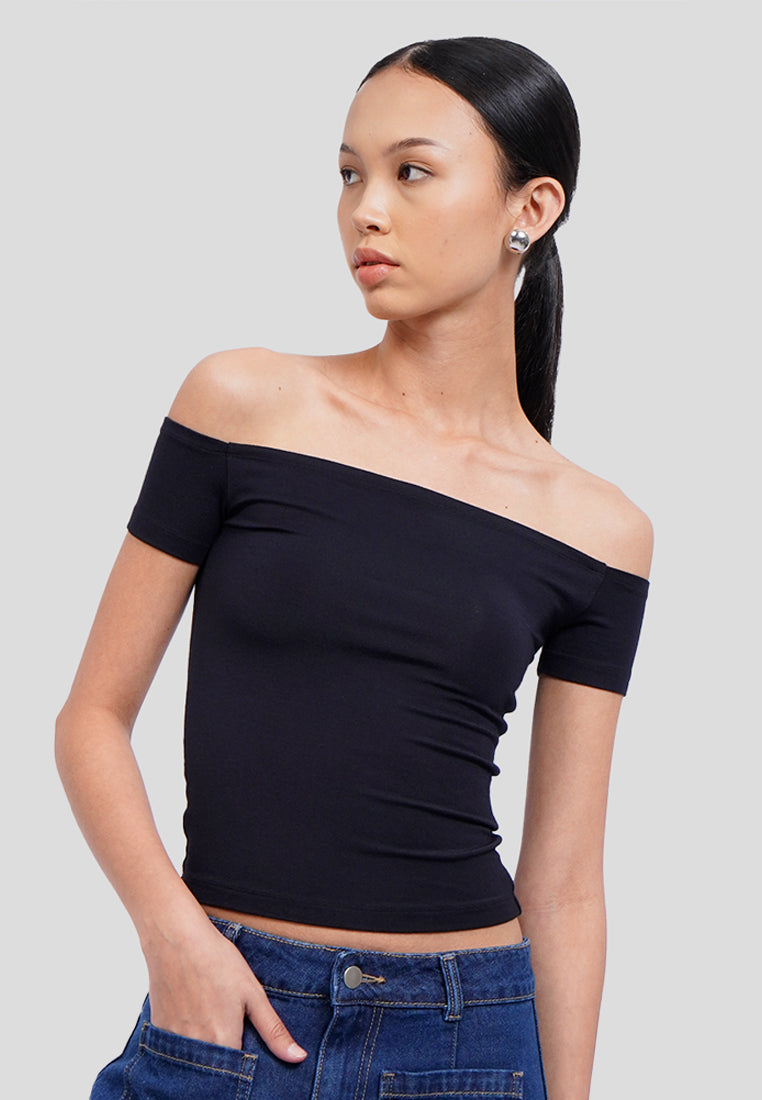 Fitted Off Shoulder Top