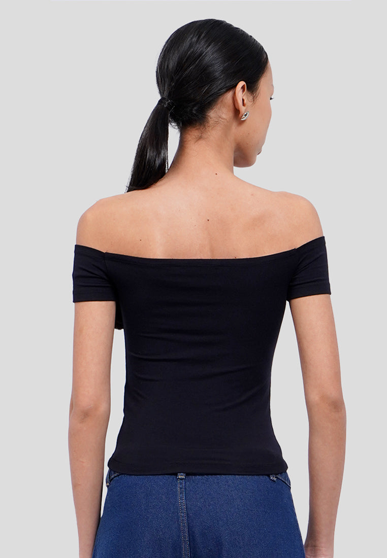 Fitted Off Shoulder Top