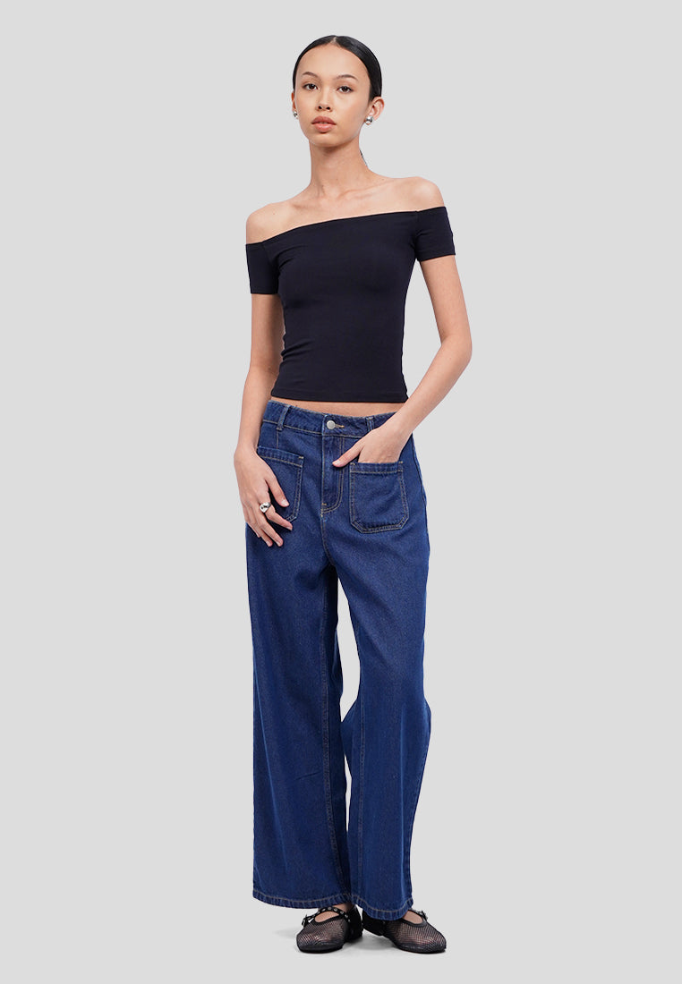 Fitted Off Shoulder Top