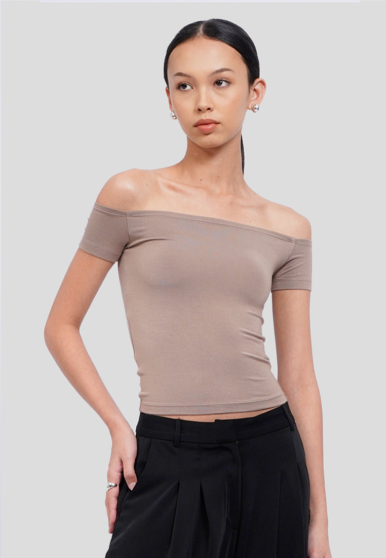 Fitted Off Shoulder Top