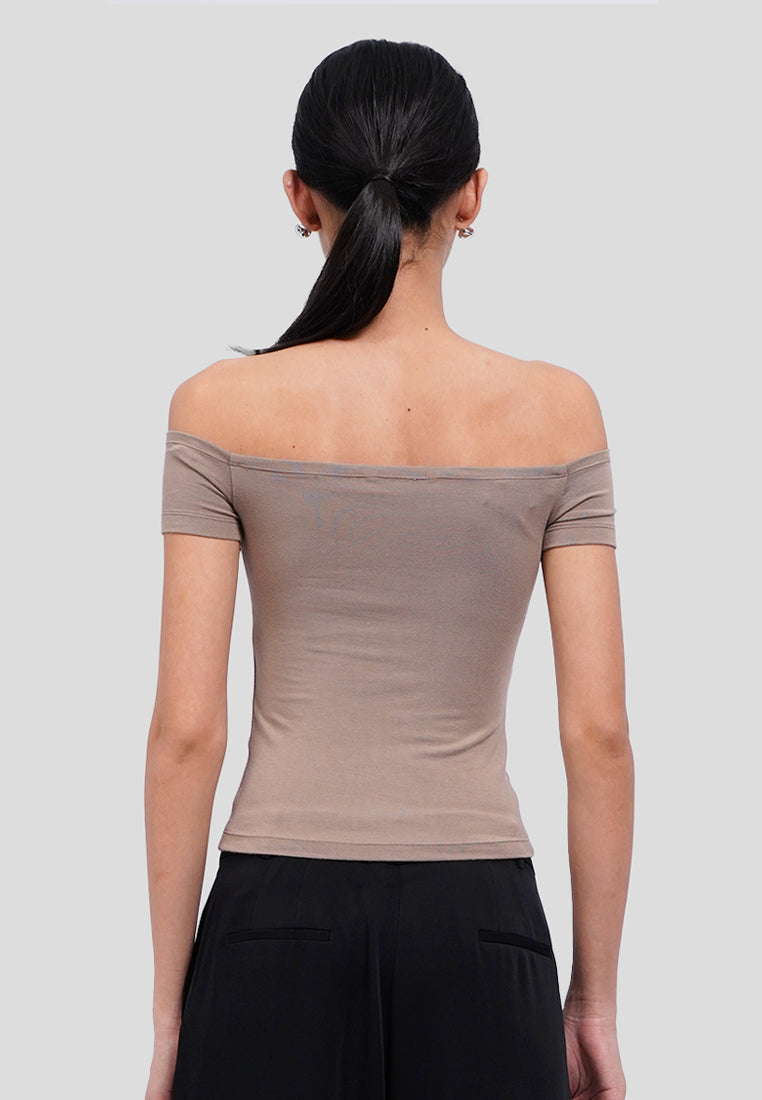 Fitted Off Shoulder Top
