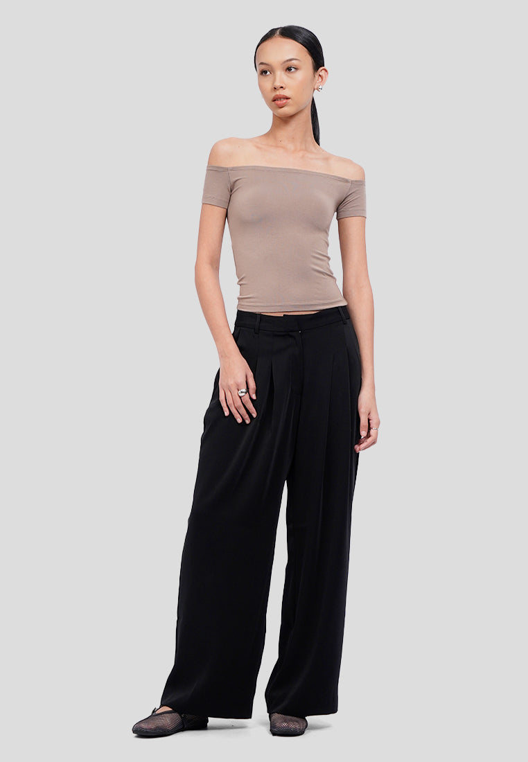 Fitted Off Shoulder Top