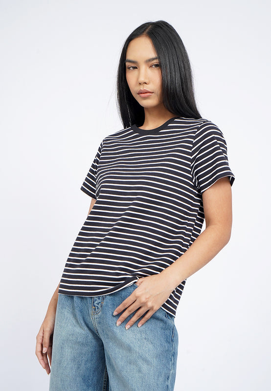 Round Neck Stripes T-Shirt
