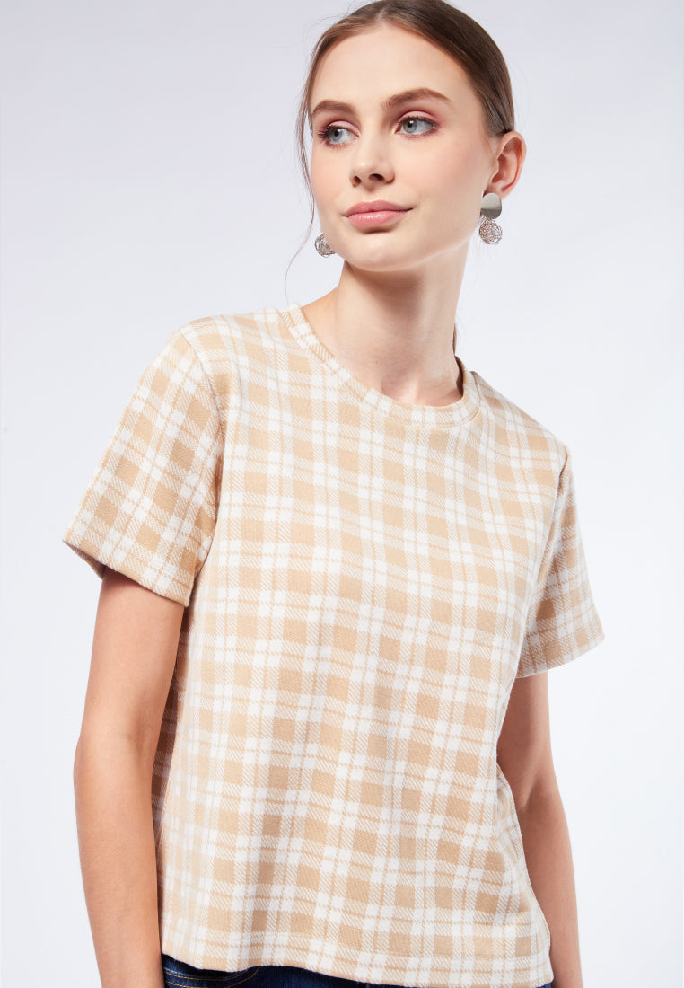 Check Boxy Tee