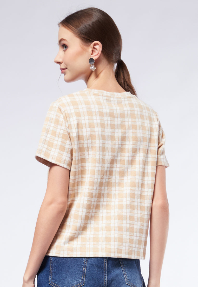 Check Boxy Tee
