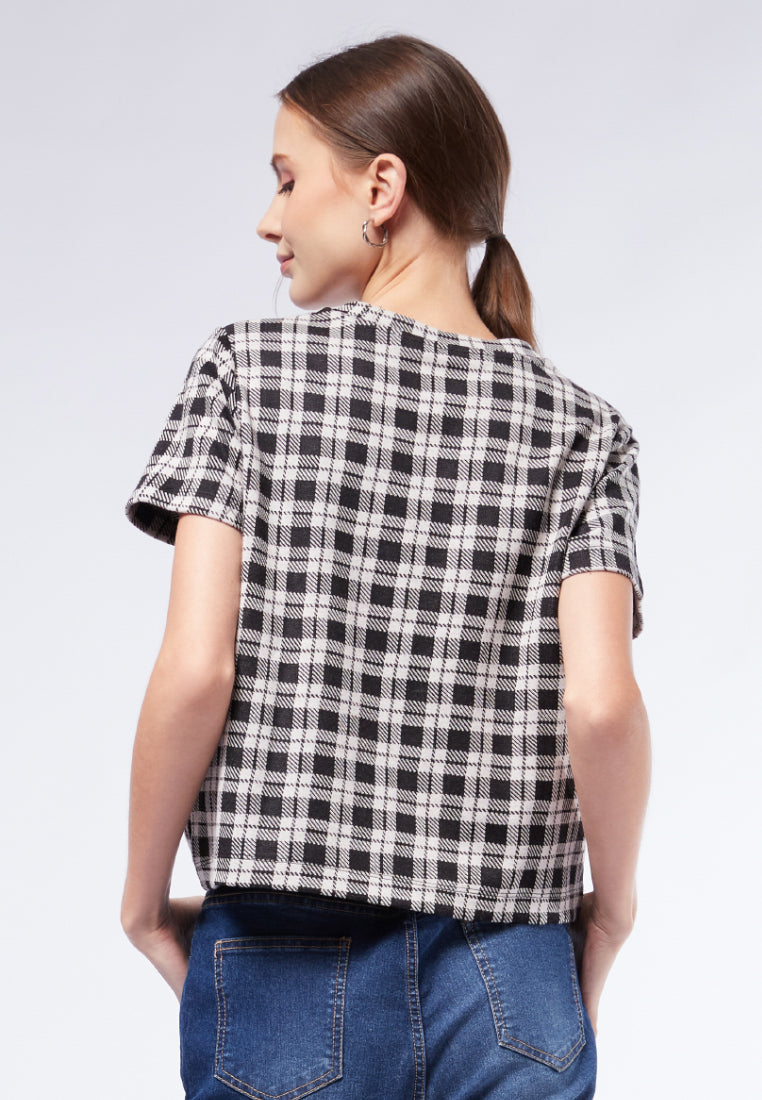 Check Boxy Tee