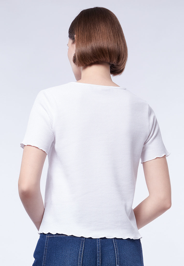 Button Up Short Sleeve Top
