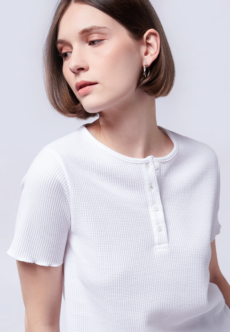 Button Up Short Sleeve Top