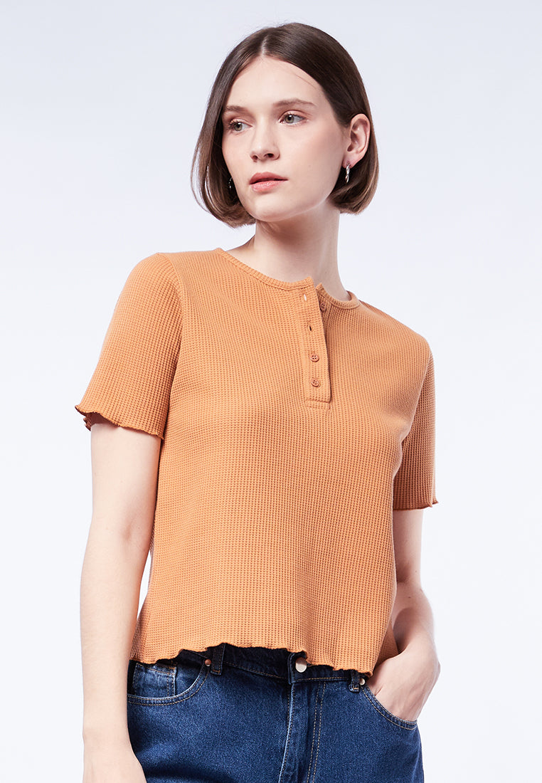 Button Up Short Sleeve Top