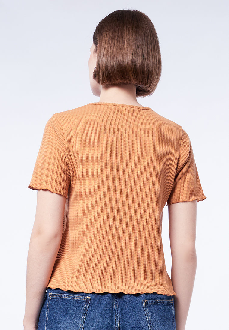 Button Up Short Sleeve Top