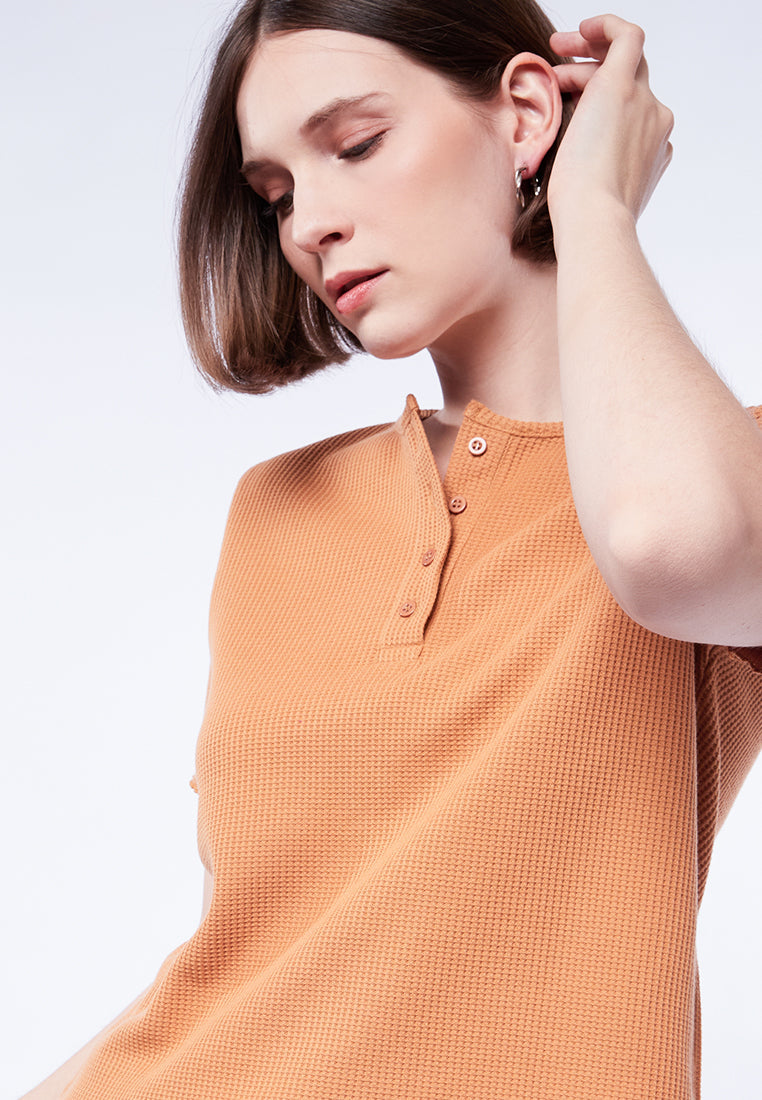 Button Up Short Sleeve Top