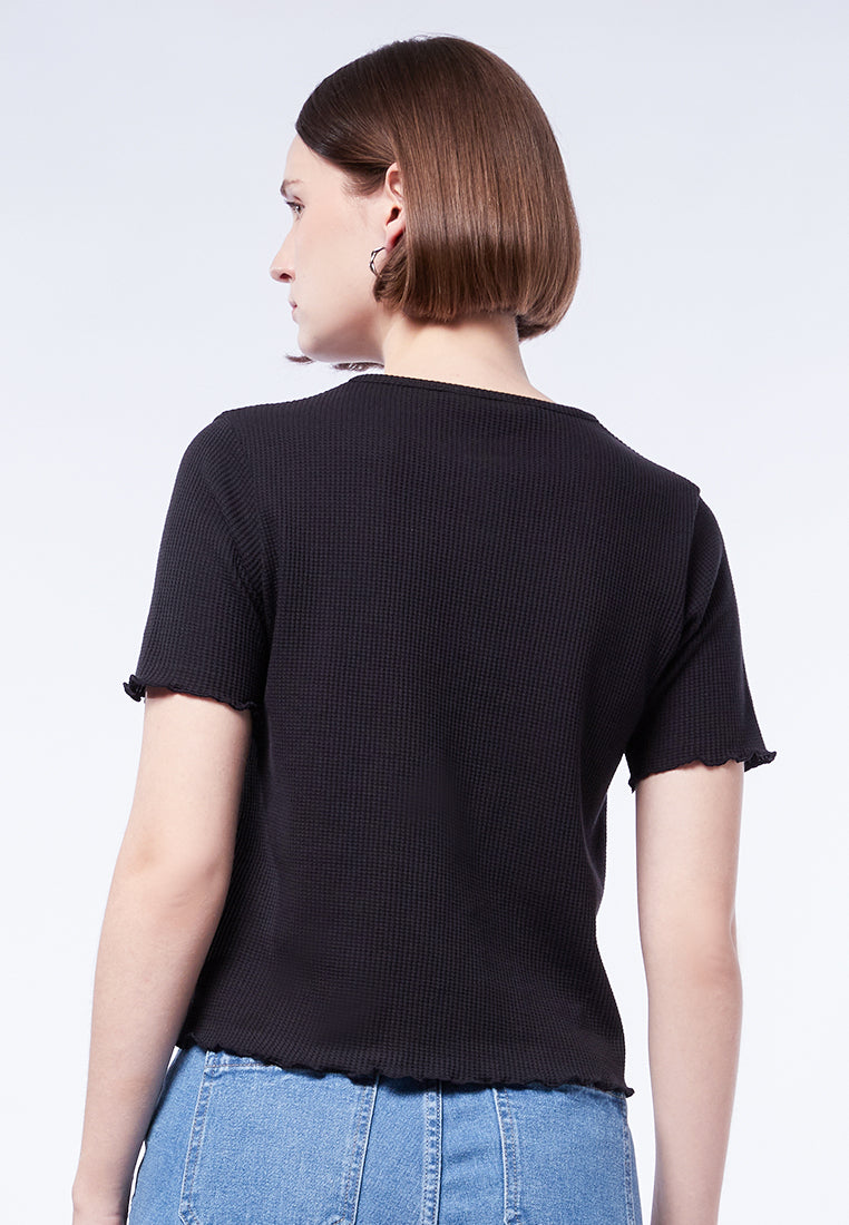Button Up Short Sleeve Top