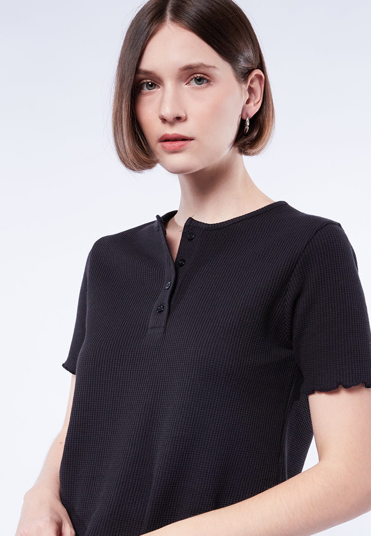 Button Up Short Sleeve Top