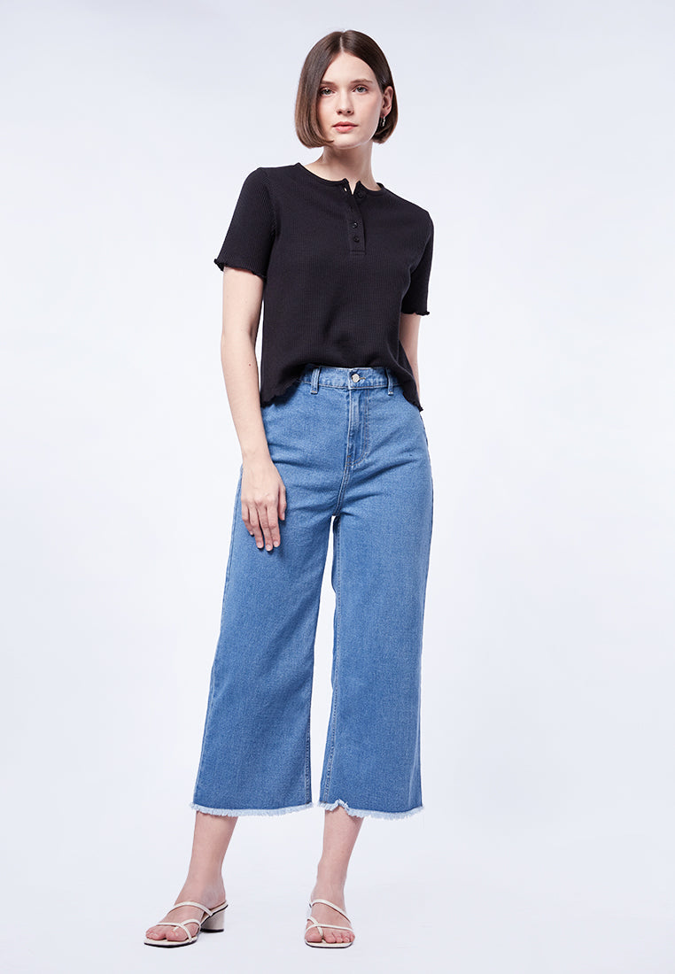 Button Up Short Sleeve Top