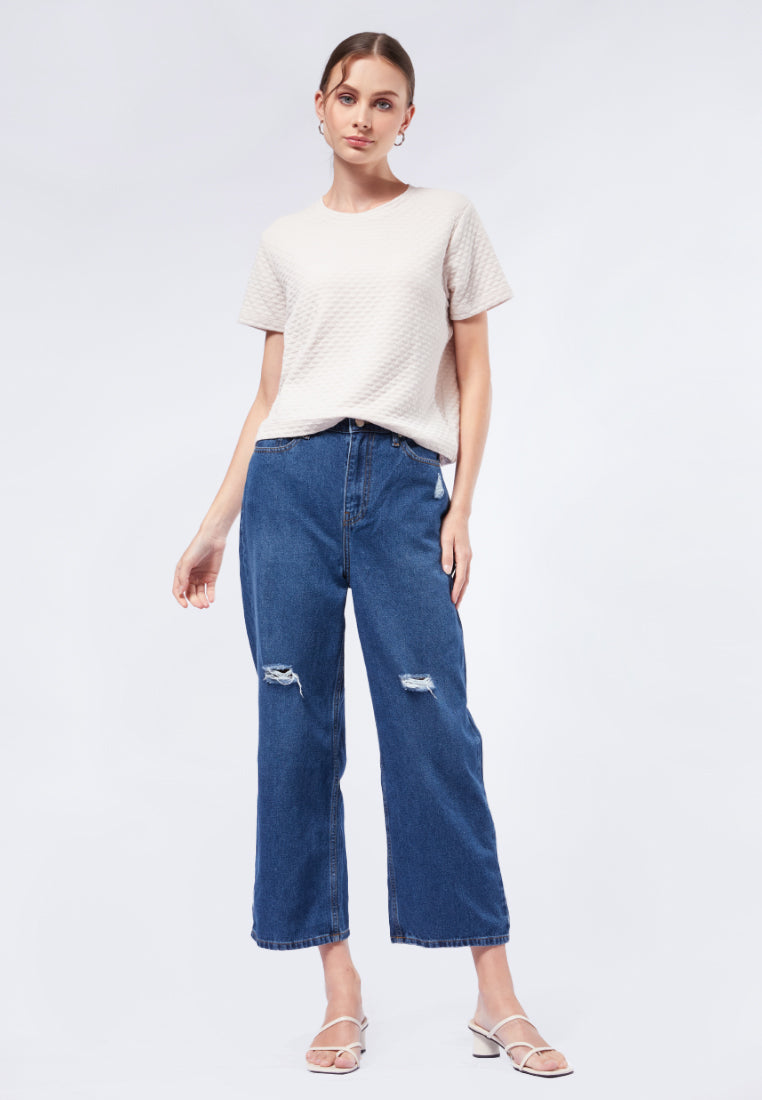 Textured Boxy Tee