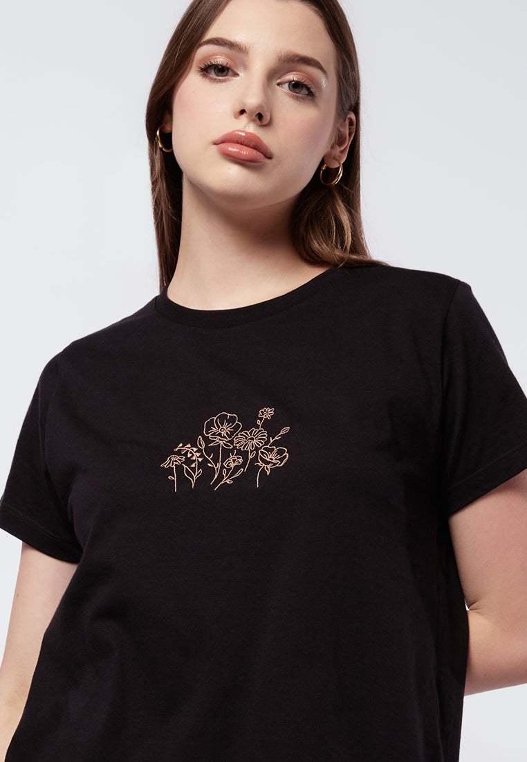 Short Sleeve Embroidery Tee