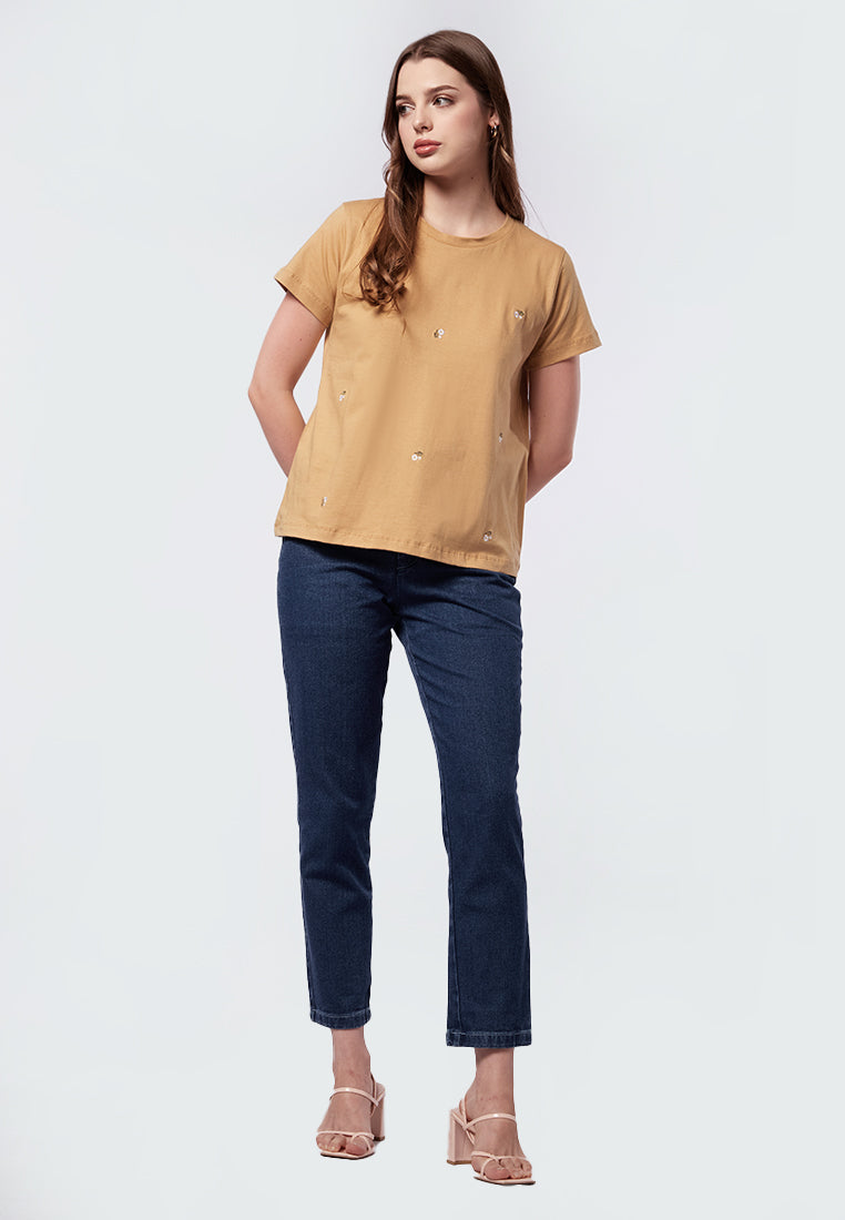 Short Sleeve Embroidery Tee