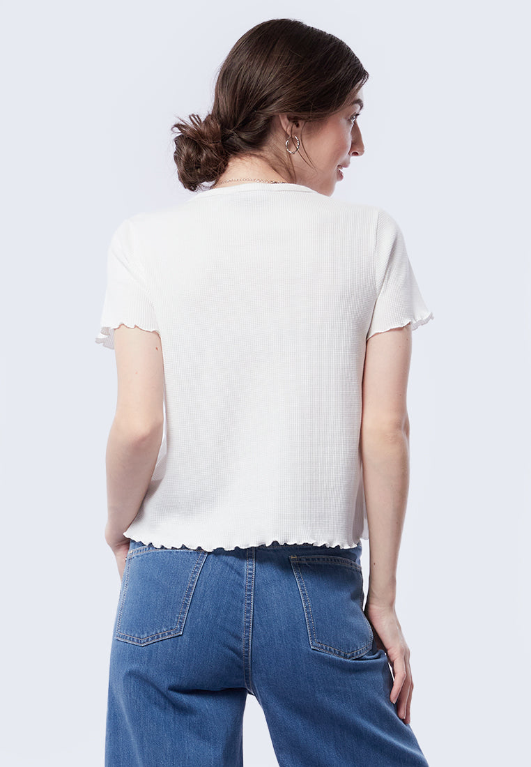 Button Up Short Sleeve Top