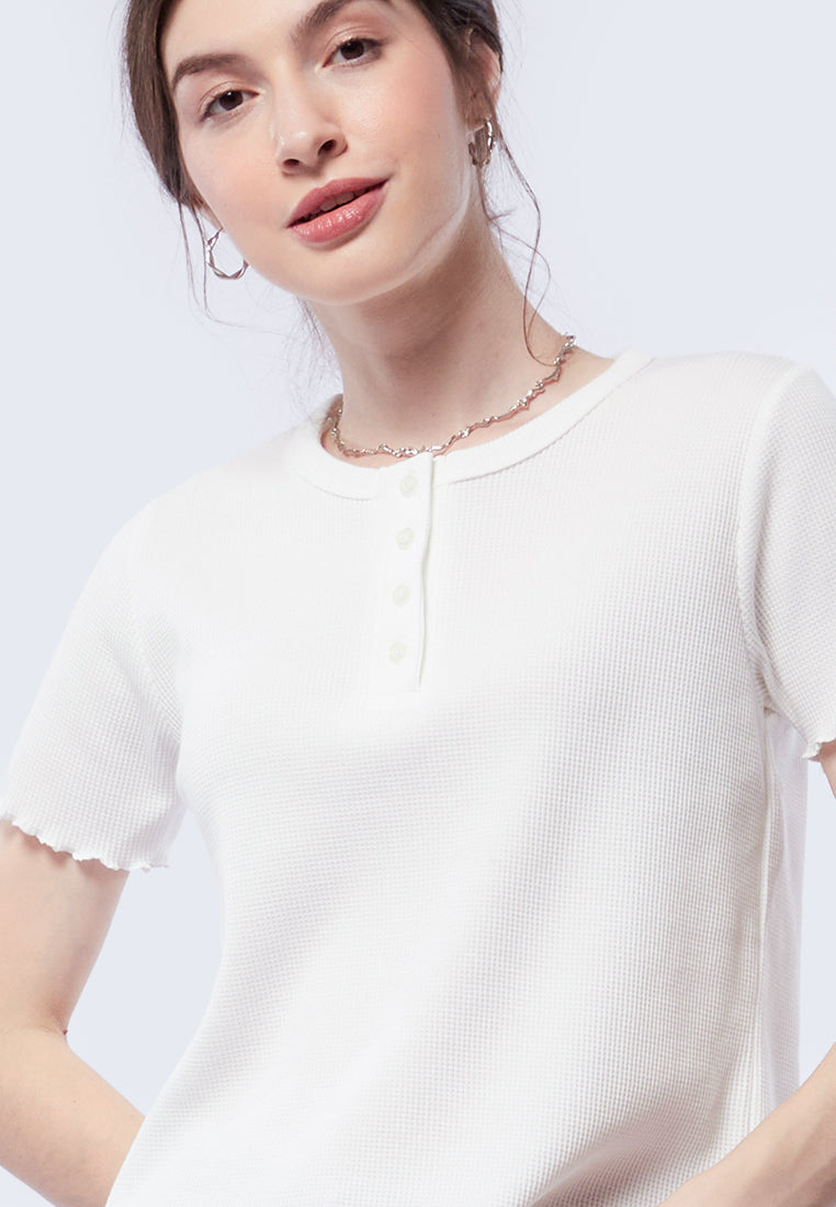 Button Up Short Sleeve Top
