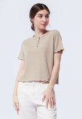 Button Up Short Sleeve Top