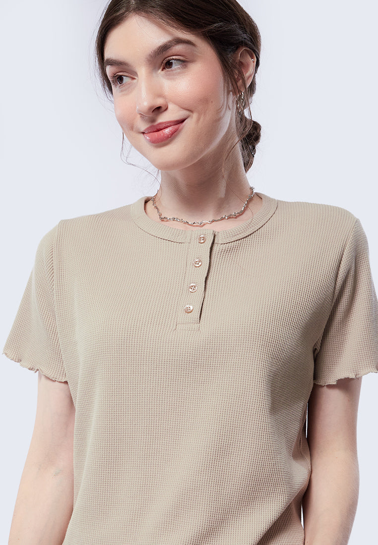 Button Up Short Sleeve Top