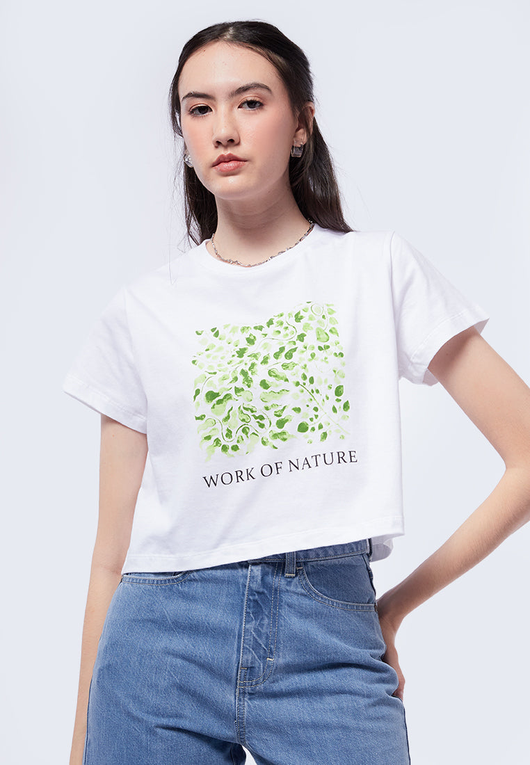 Short Sleeve Graphic Crop Tee