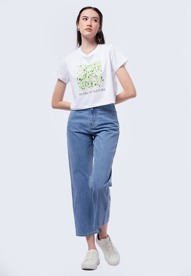 Short Sleeve Graphic Crop Tee