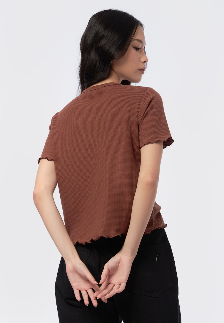 Button Up Short Sleeve Top
