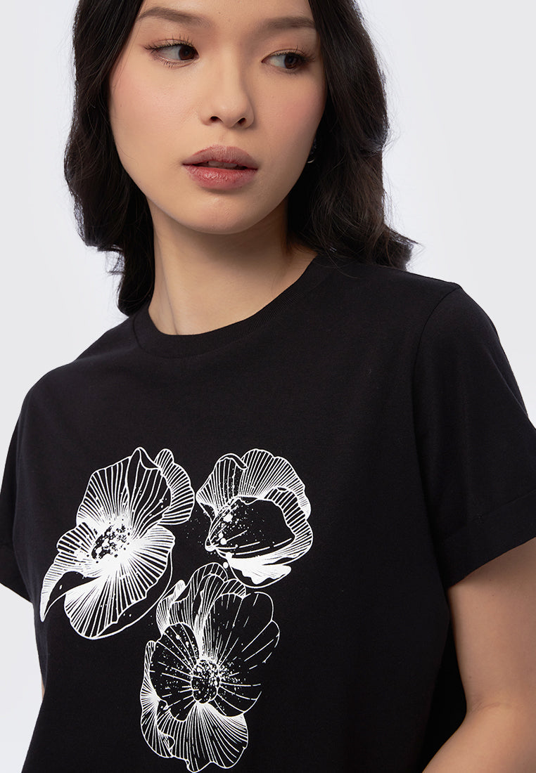 Short Sleeve Cropped Graphic Tee