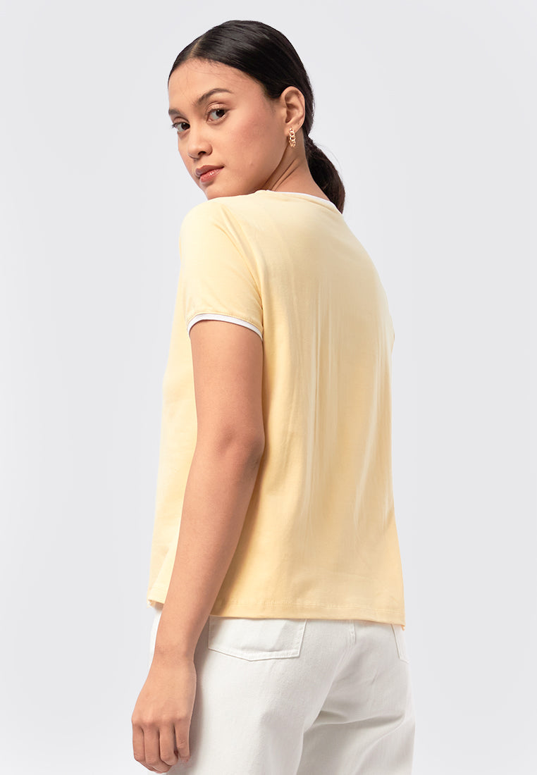Contrast Short Sleeve T-Shirt