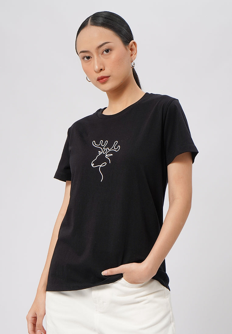Short Sleeve Graphic T-Shirt Black