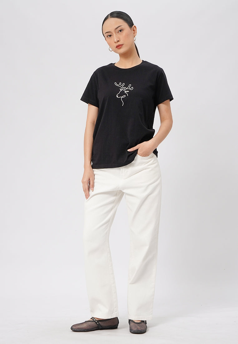 Short Sleeve Graphic T-Shirt Black